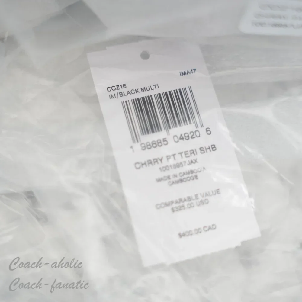 Coach CCZ16 Teri Shoulder Bag Leather Crossbody With Cherry Print NWT - Picture 11 of 12